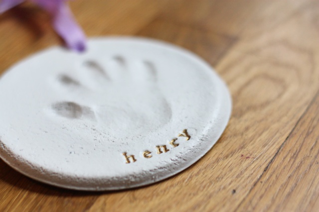 diy salt dough handprint ornament